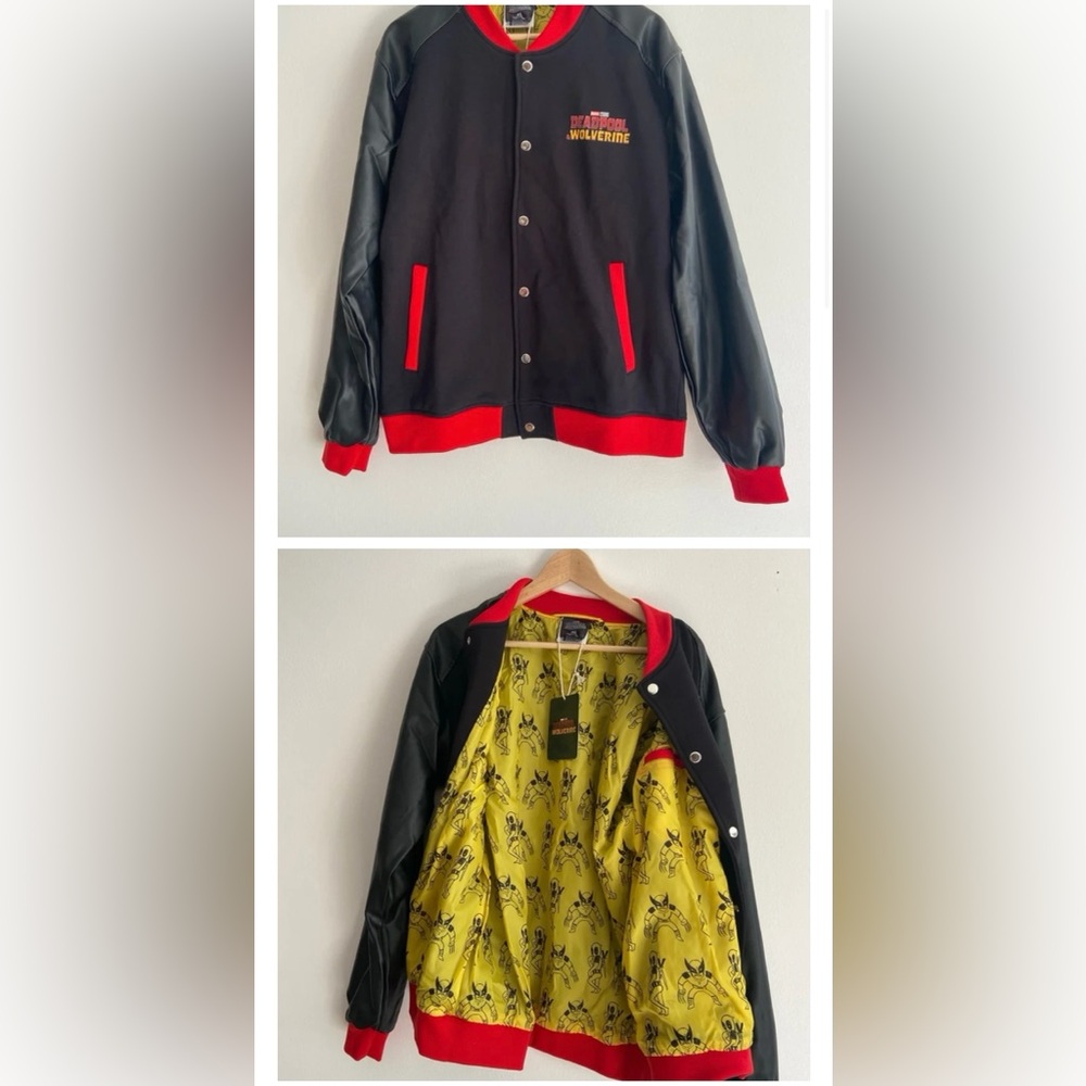 RARE Marvel Studios Deadpool & Wolverine Movie Varsity Jacket XL